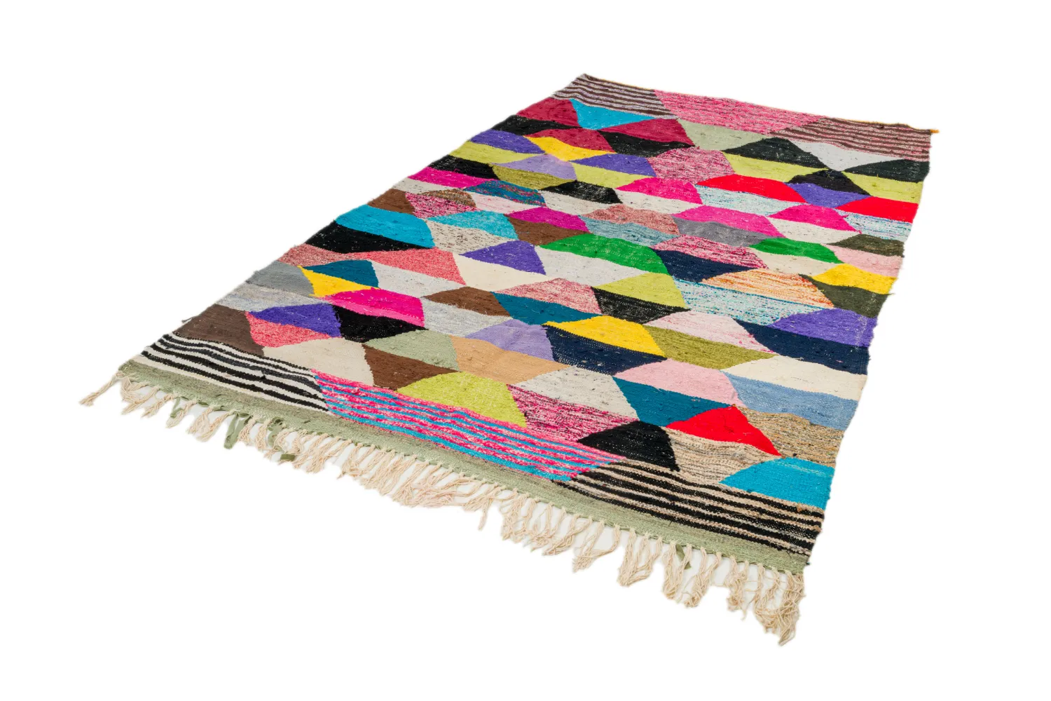 Marokkansk berber tæppe Boucherouite 165 x 265 cm