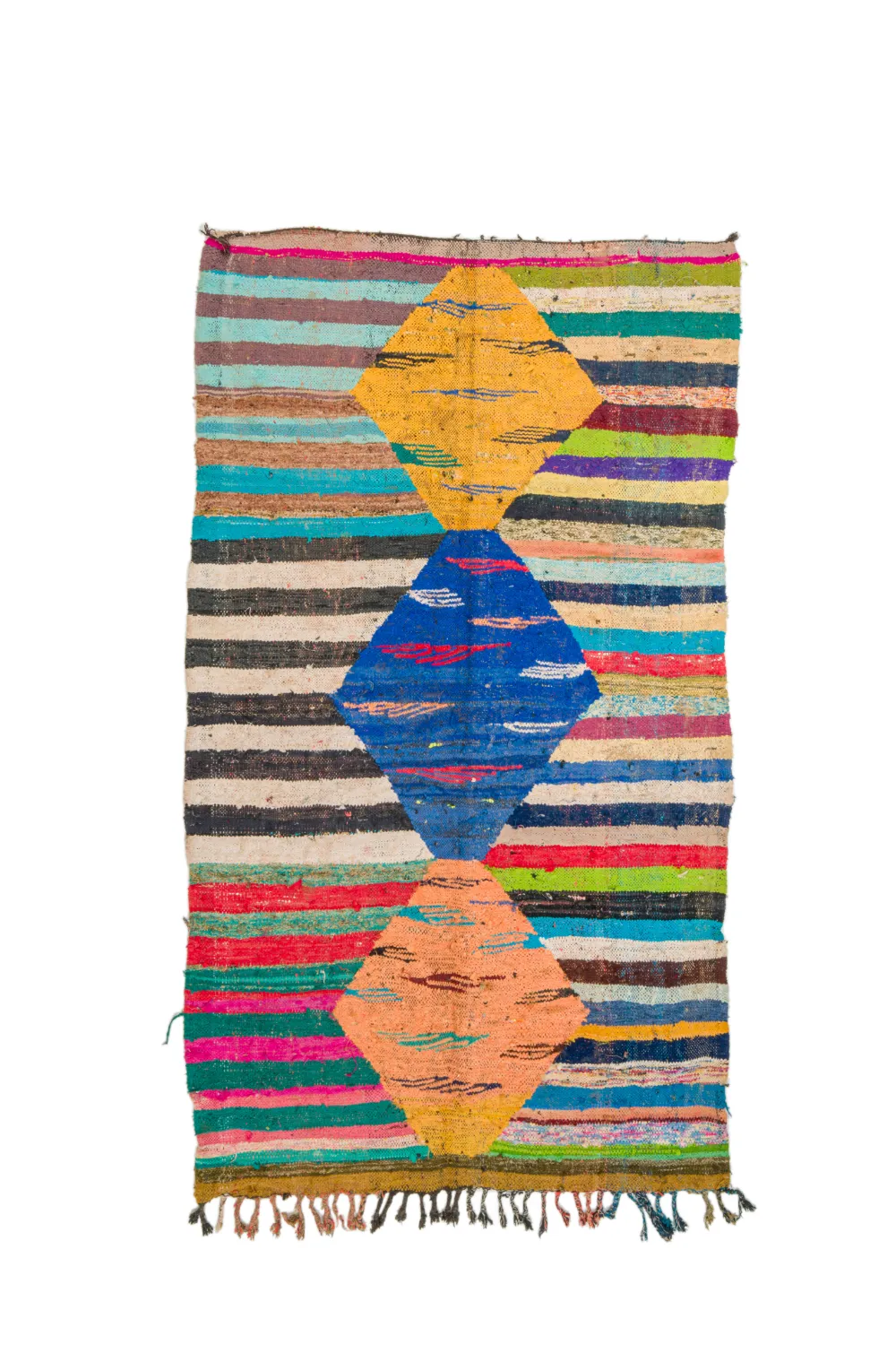 Marokkansk berber tæppe Boucherouite 135 x 230 cm