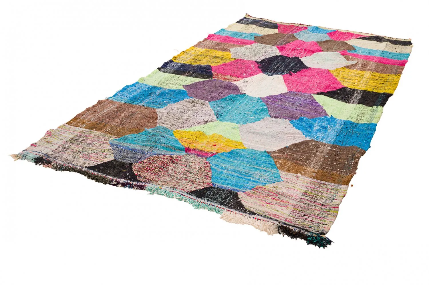 Marokkansk berber tæppe Boucherouite 150 x 285 cm