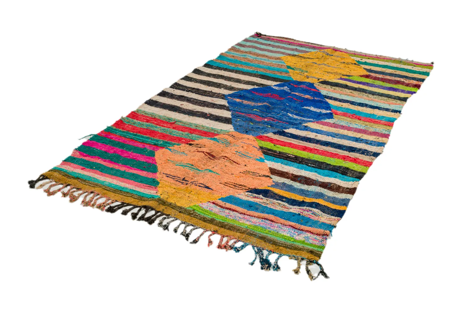 Marokkansk berber tæppe Boucherouite 135 x 230 cm