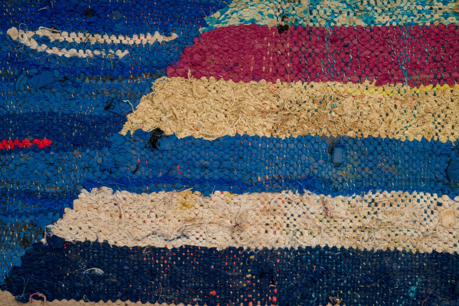 Marokkansk berber tæppe Boucherouite 135 x 230 cm