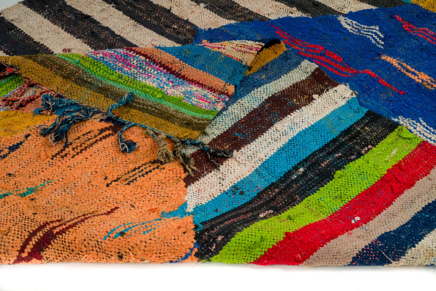 Marokkansk berber tæppe Boucherouite 135 x 230 cm