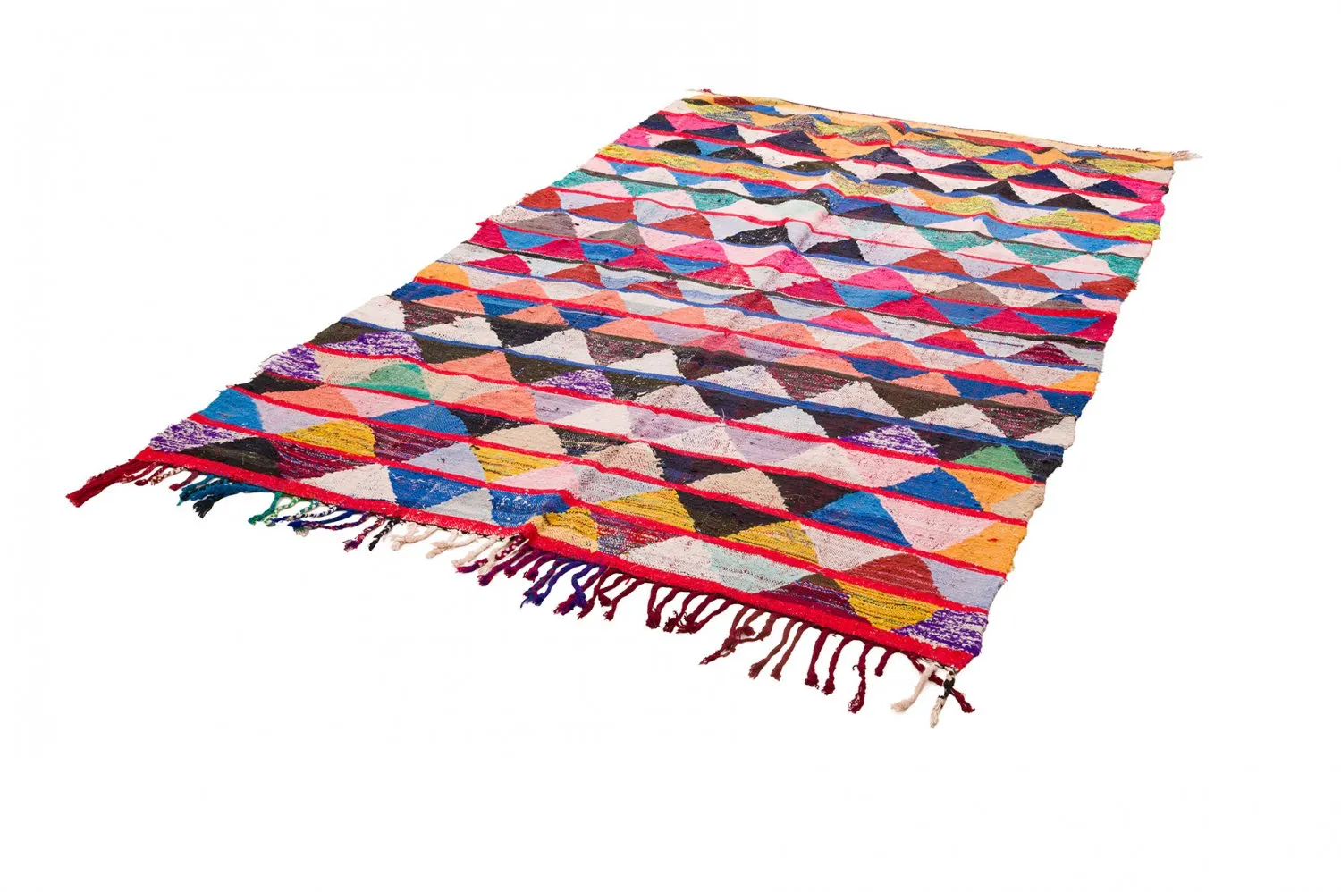 Marokkansk berber tæppe Boucherouite 145 x 240 cm