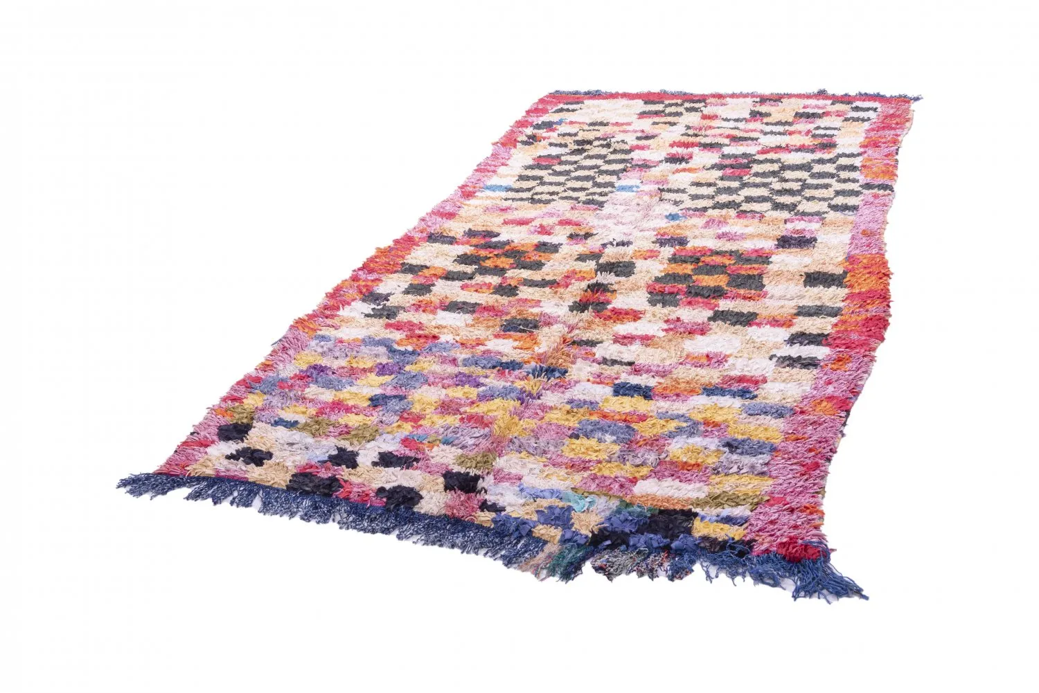 Marokkansk berber tæppe Boucherouite 280 x 145 cm
