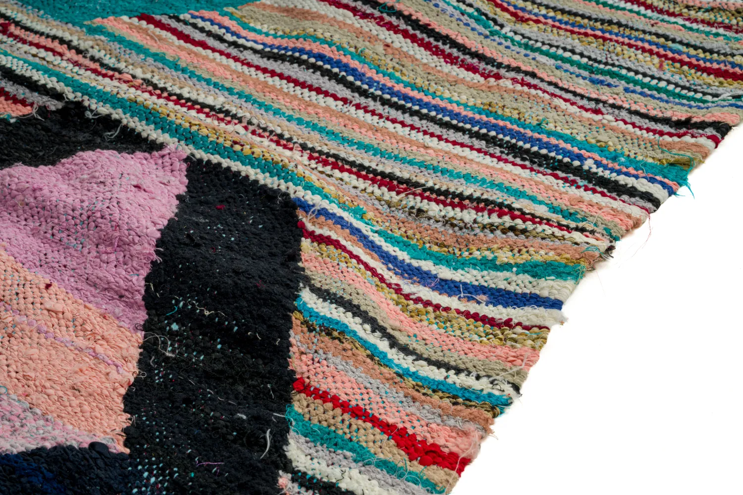 Marokkansk berber tæppe Boucherouite 140 x 255 cm