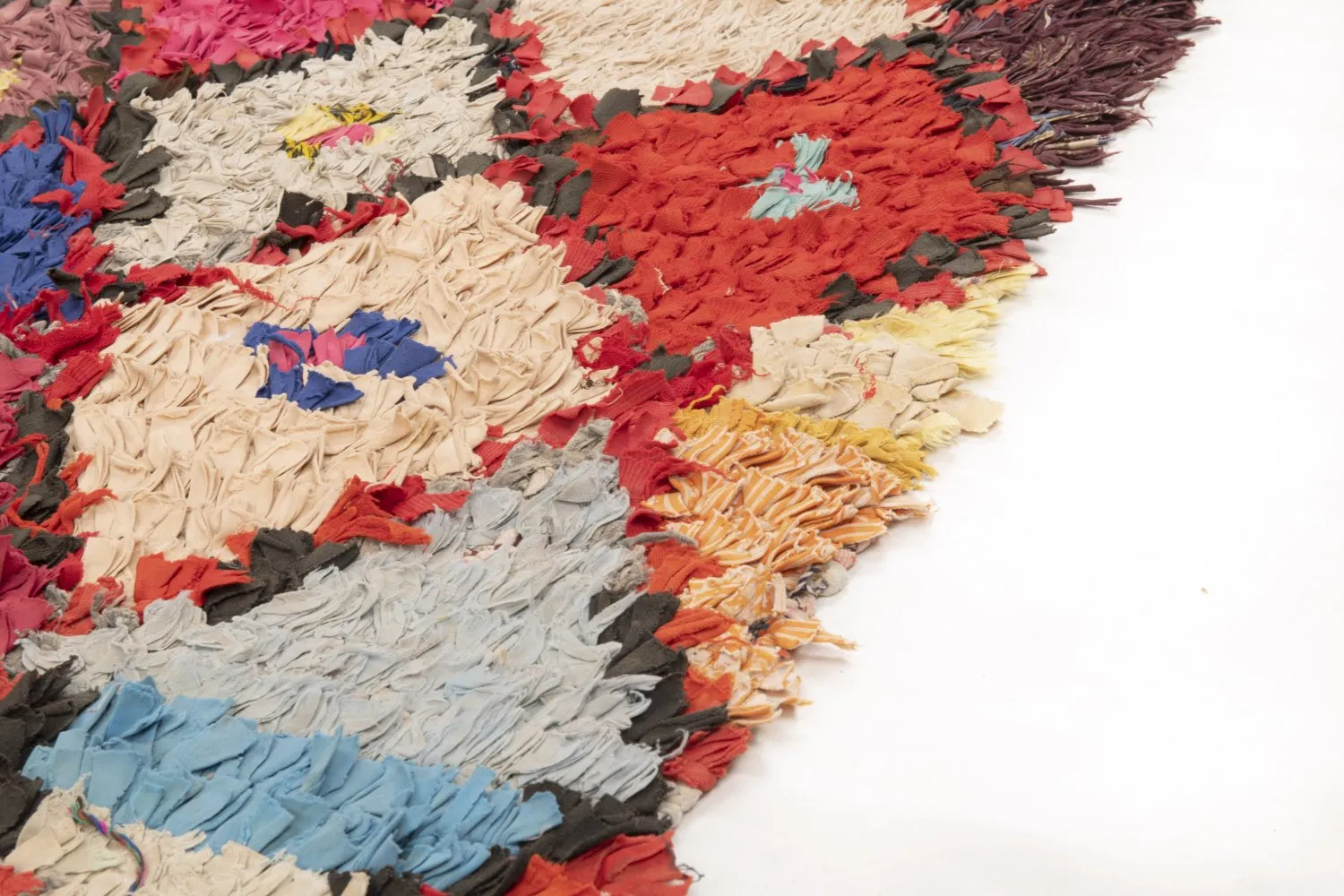 Marokkansk berber tæppe Boucherouite 210 x 95 cm