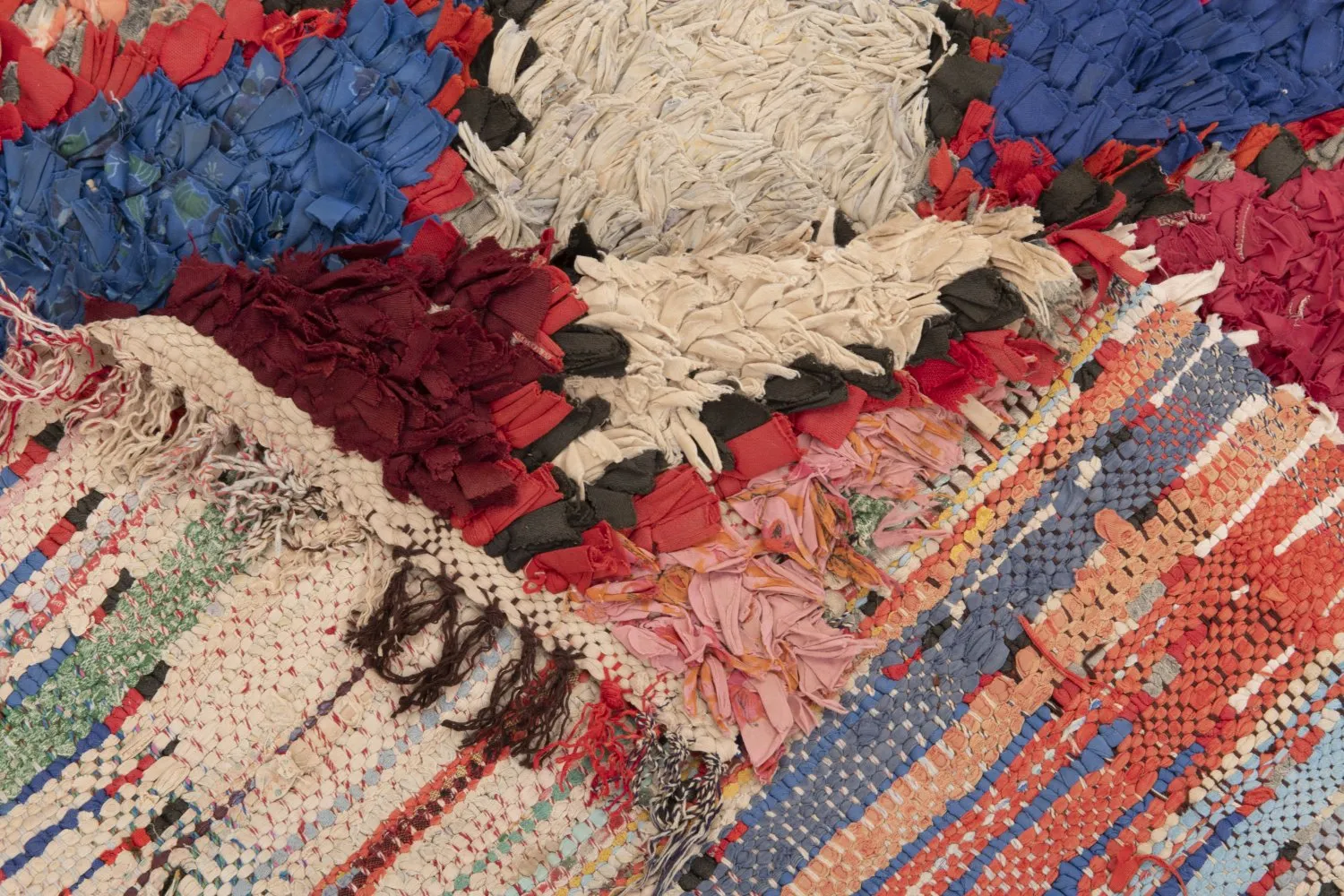 Marokkansk berber tæppe Boucherouite 210 x 95 cm