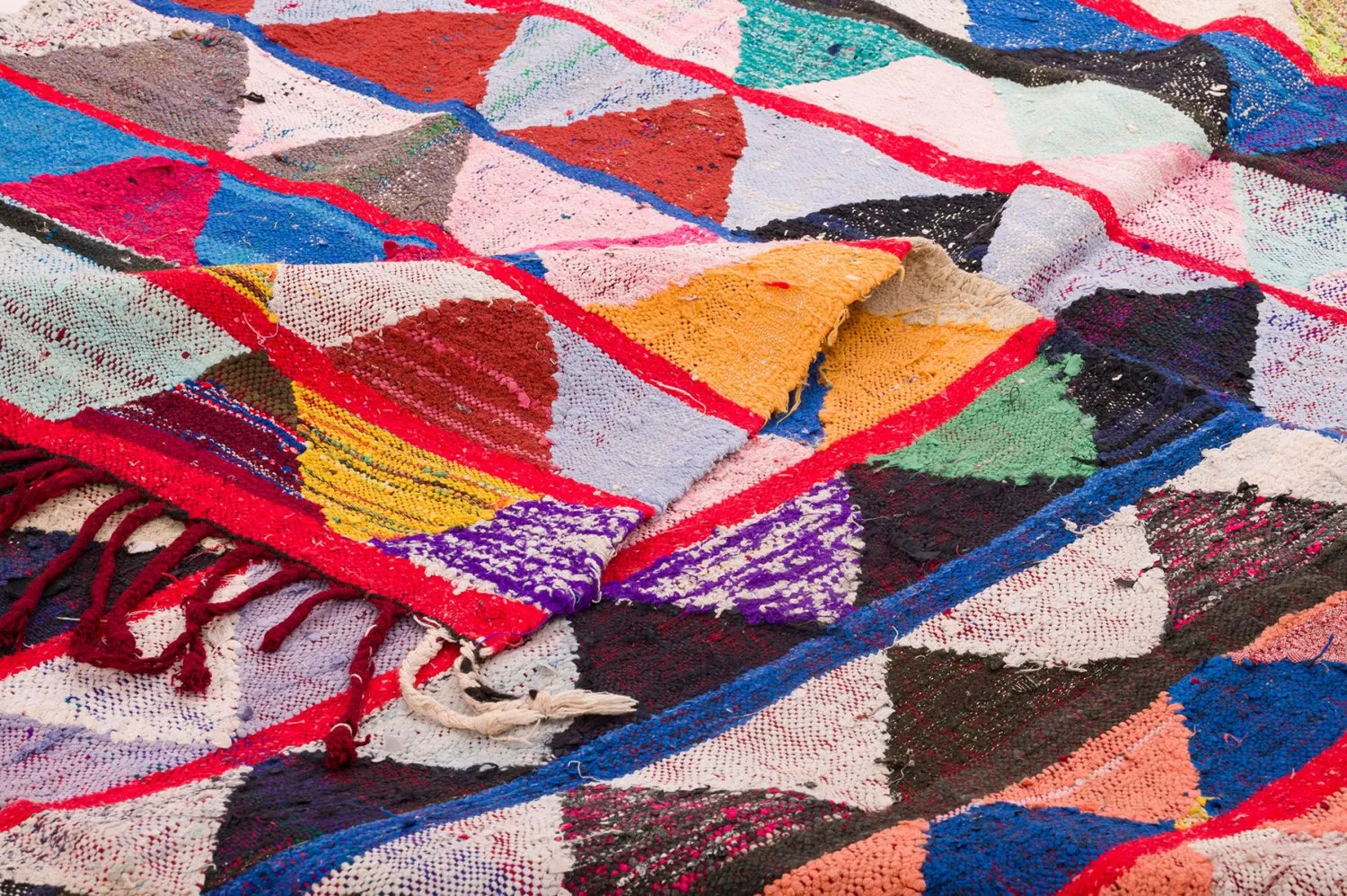 Marokkansk berber tæppe Boucherouite 145 x 240 cm