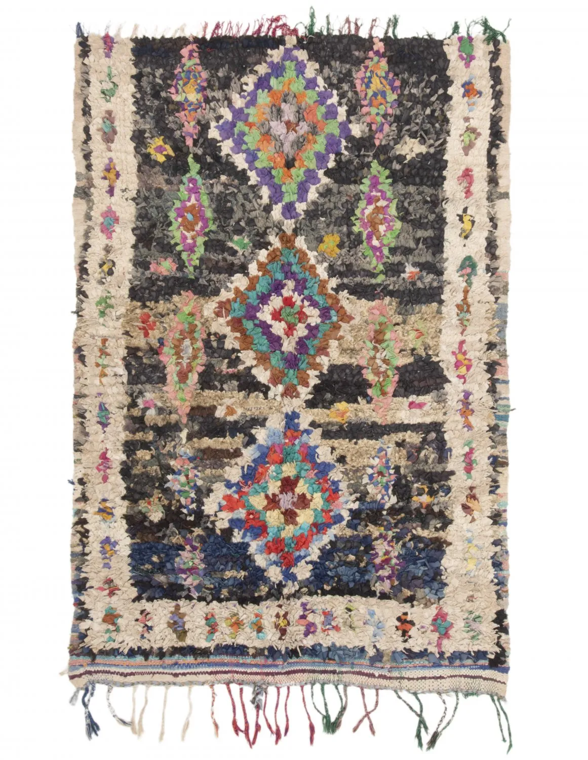 Marokkansk berber tæppe Boucherouite 175 x 115 cm