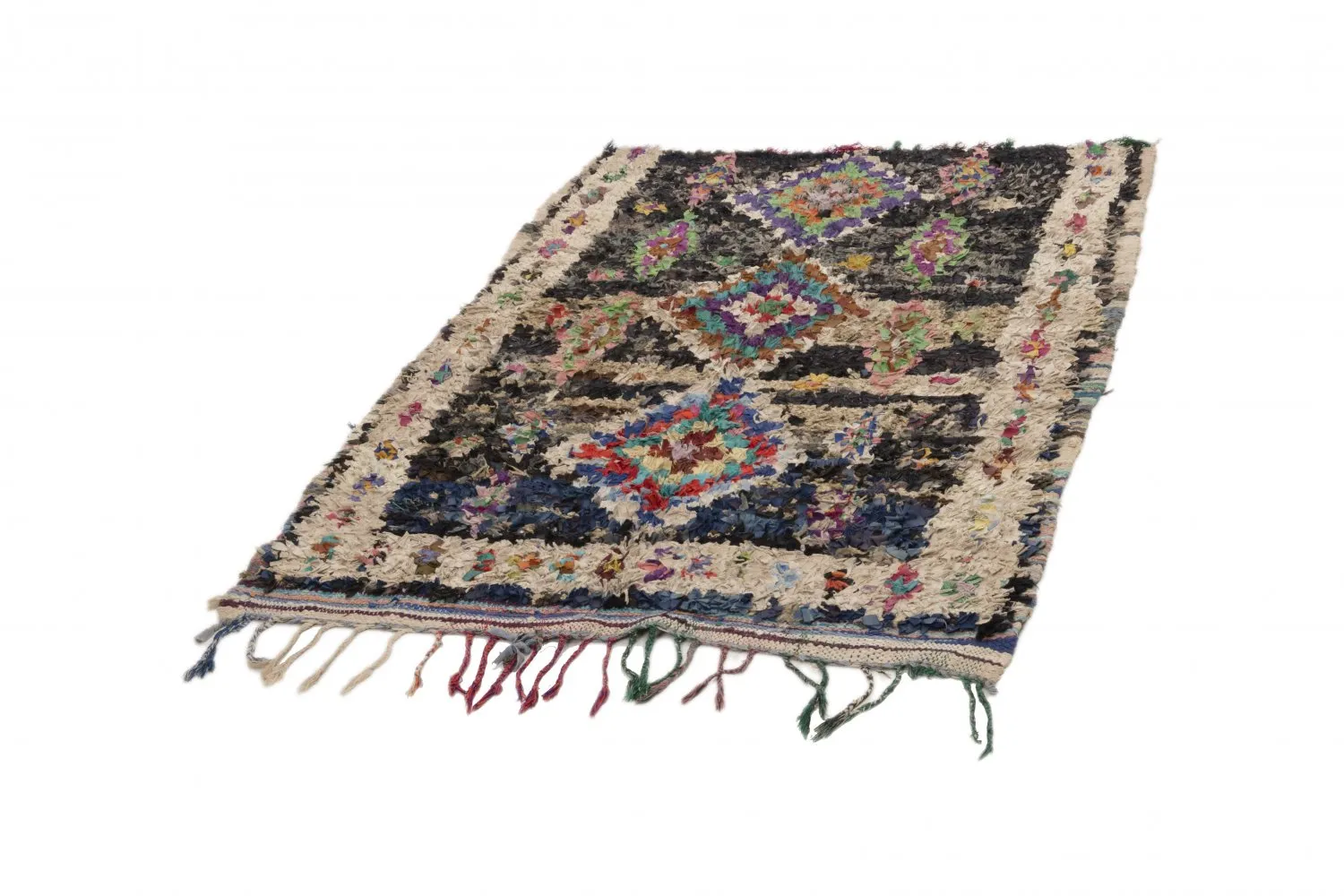 Marokkansk berber tæppe Boucherouite 175 x 115 cm