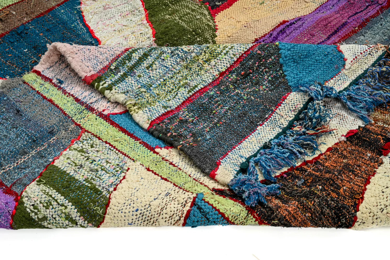 Marokkansk berber tæppe Boucherouite 140 x 250 cm