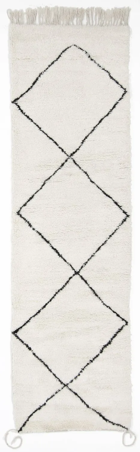 Kelimtæppe Marokkansk berber tæppe Beni Ouarain 320 x 95 cm