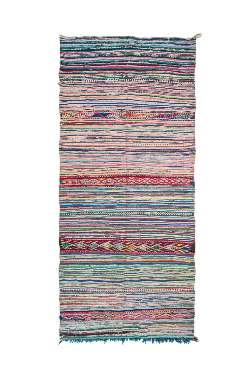 Marokkansk berber tæppe Boucherouite 150 x 340 cm