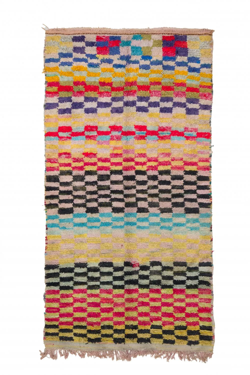 Marokkansk berber tæppe Boucherouite 320 x 160 cm