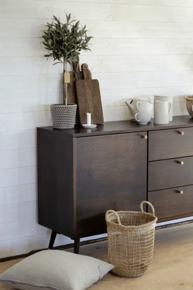 TV-bord / Kommode - Prime (valnød/messing)