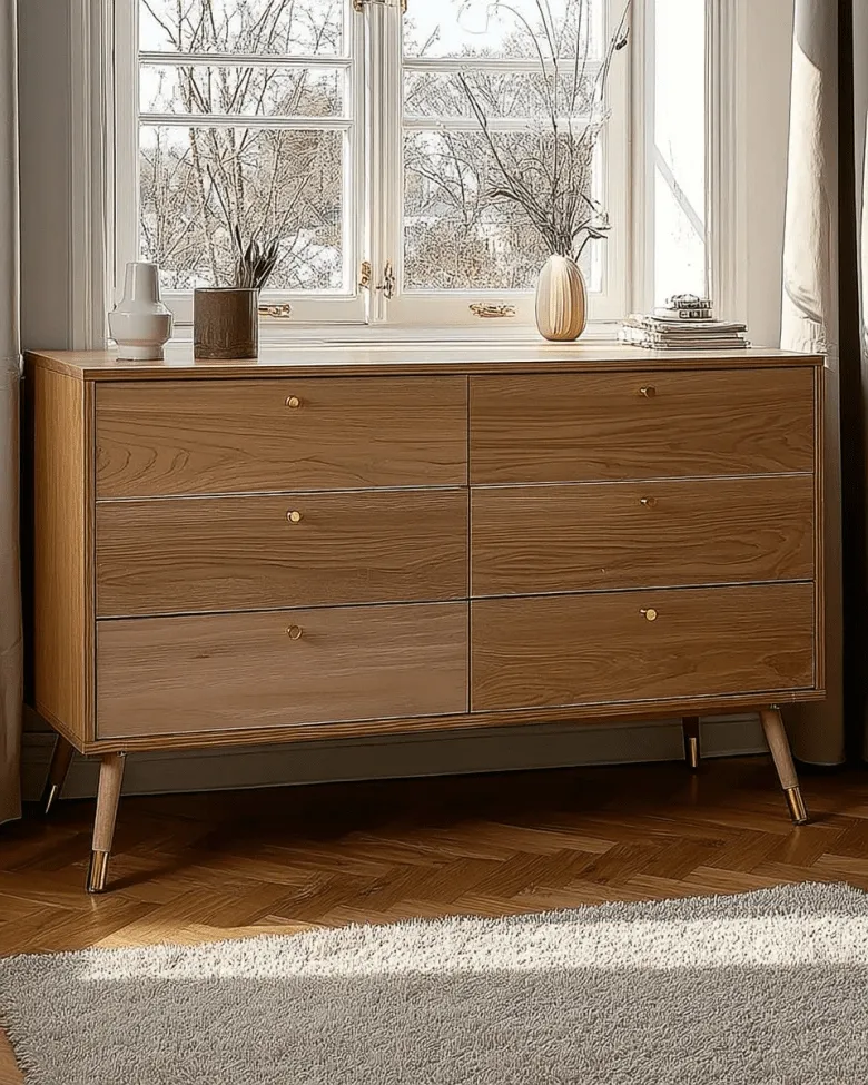Kommode - Prime - 6 lådor (egetræ)