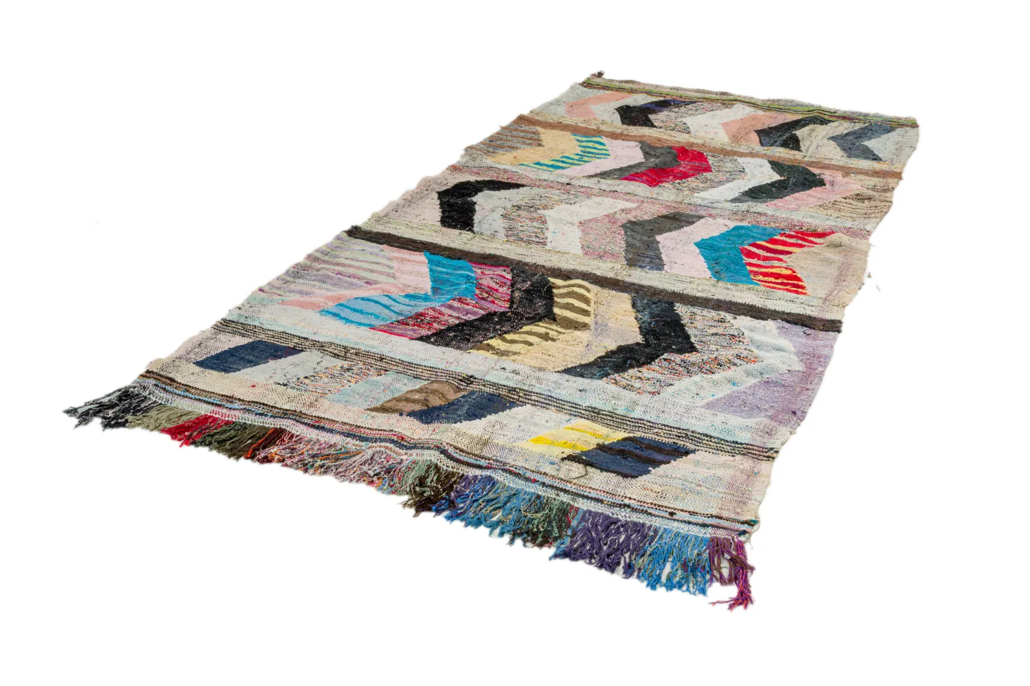 Marokkansk berber tæppe Boucherouite 155 x 305 cm