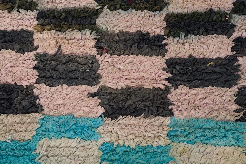 Marokkansk berber tæppe Boucherouite 320 x 160 cm