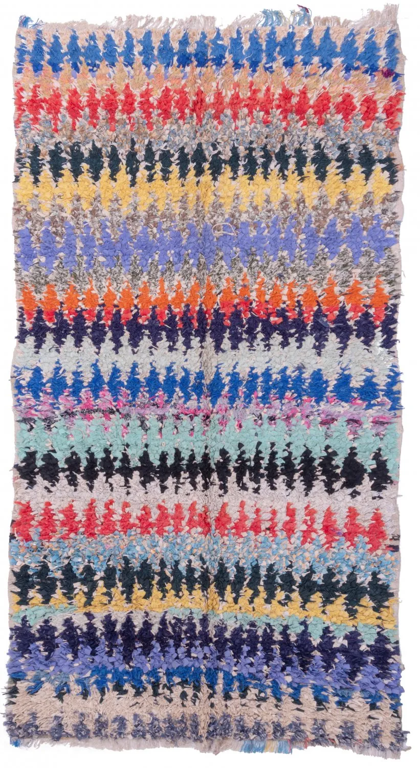 Marokkansk berber tæppe Boucherouite 230 x 125 cm
