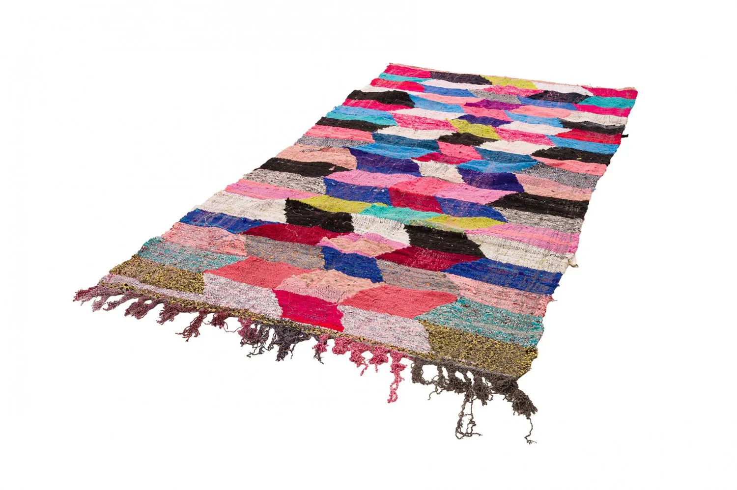 Marokkansk berber tæppe Boucherouite 150 x 305 cm