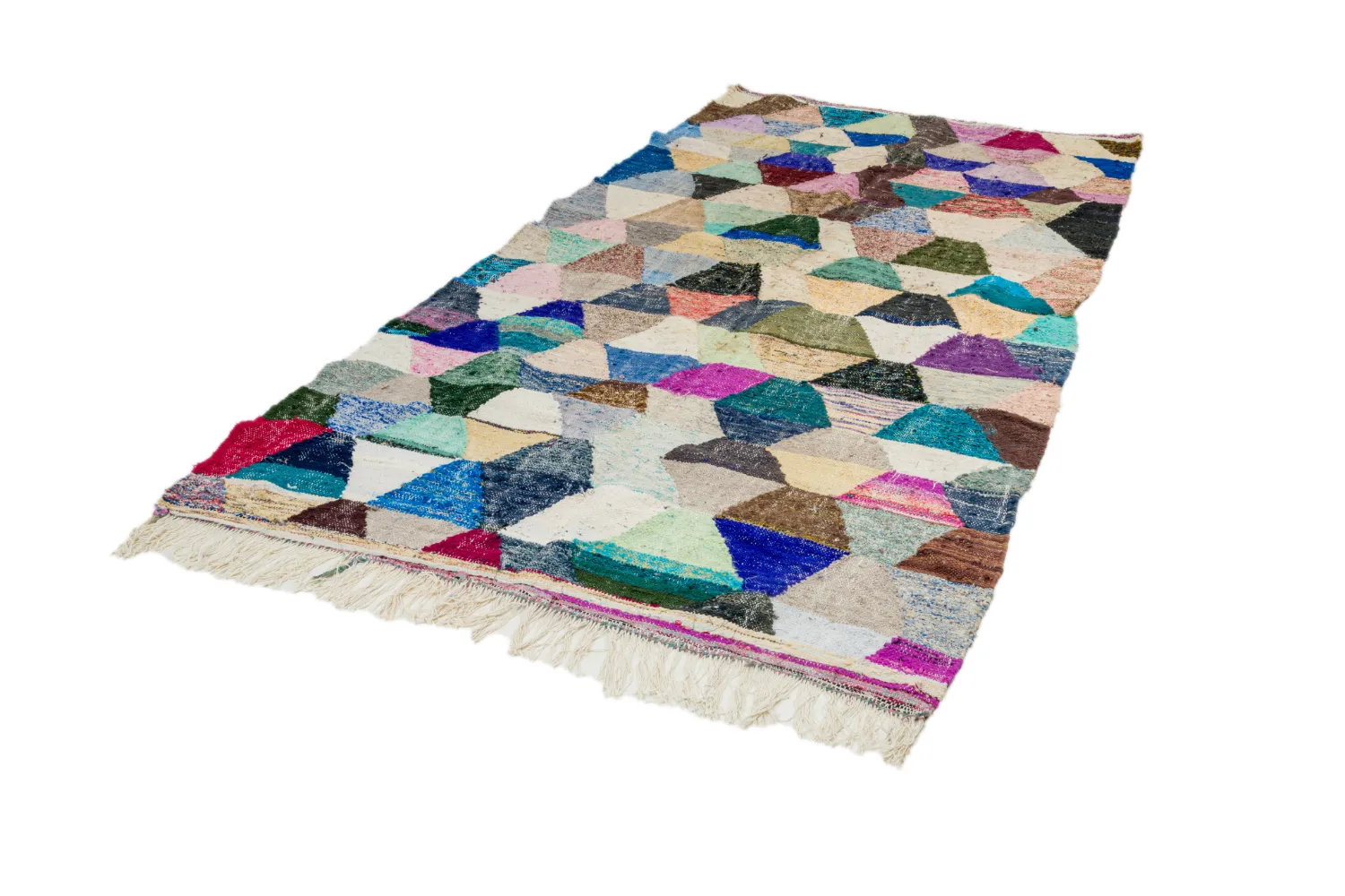 Marokkansk berber tæppe Boucherouite 150 x 305 cm