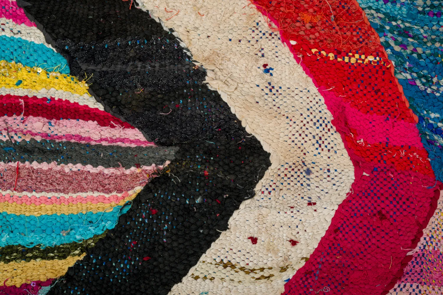 Marokkansk berber tæppe Boucherouite 125 x 265 cm