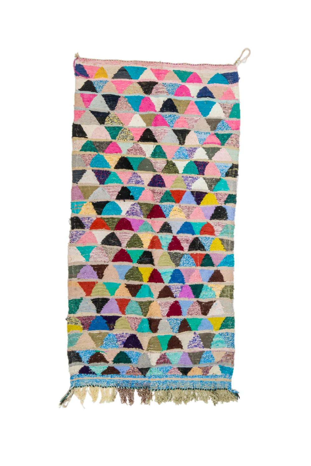 Marokkansk berber tæppe Boucherouite 125 x 255 cm