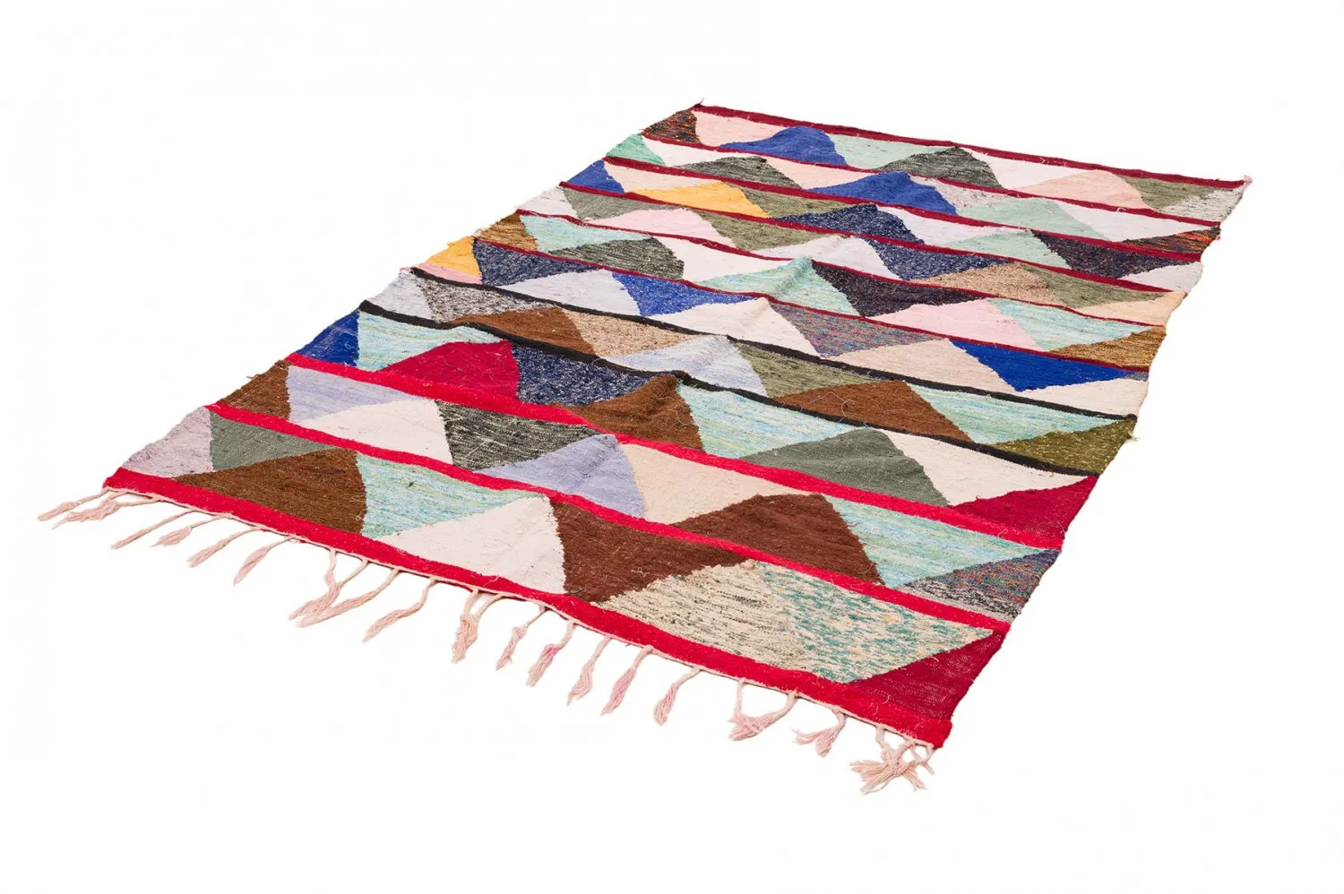 Marokkansk berber tæppe Boucherouite 145 x 220 cm