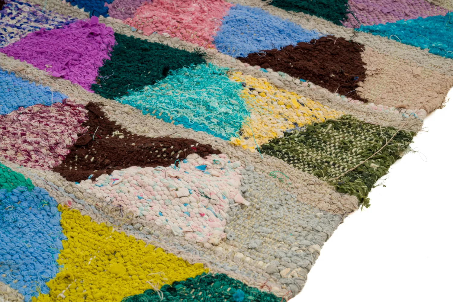 Marokkansk berber tæppe Boucherouite 125 x 255 cm