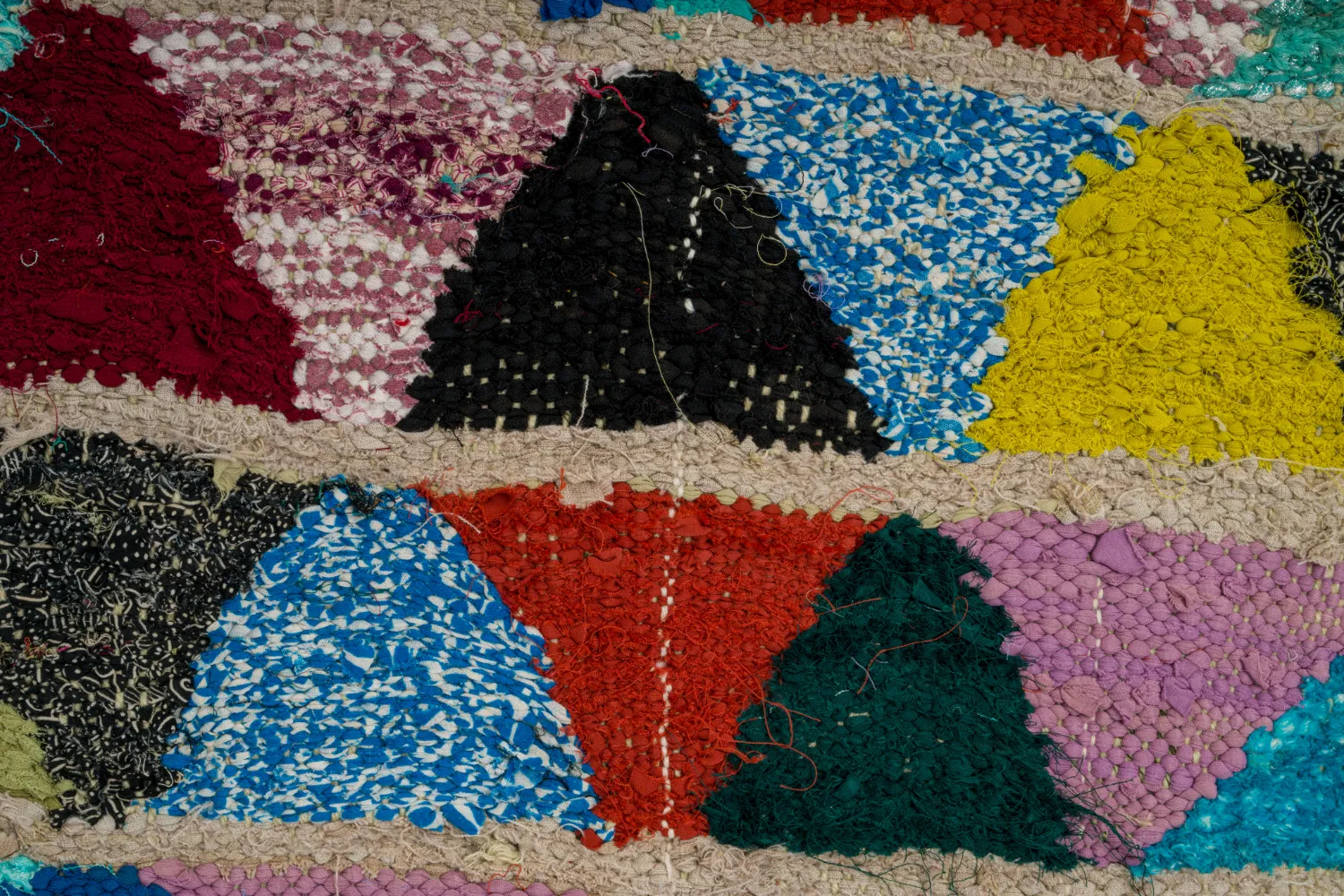 Marokkansk berber tæppe Boucherouite 125 x 255 cm