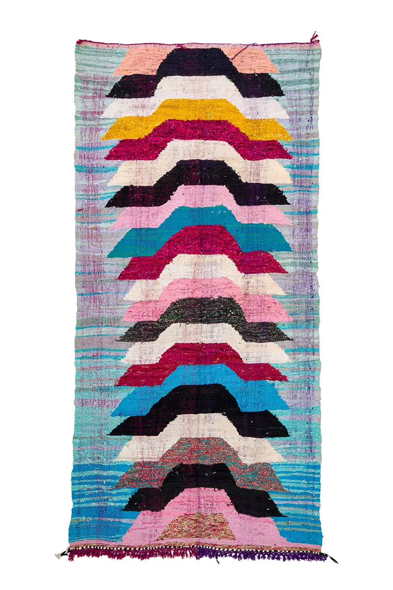 Marokkansk berber tæppe Boucherouite 150 x 310 cm