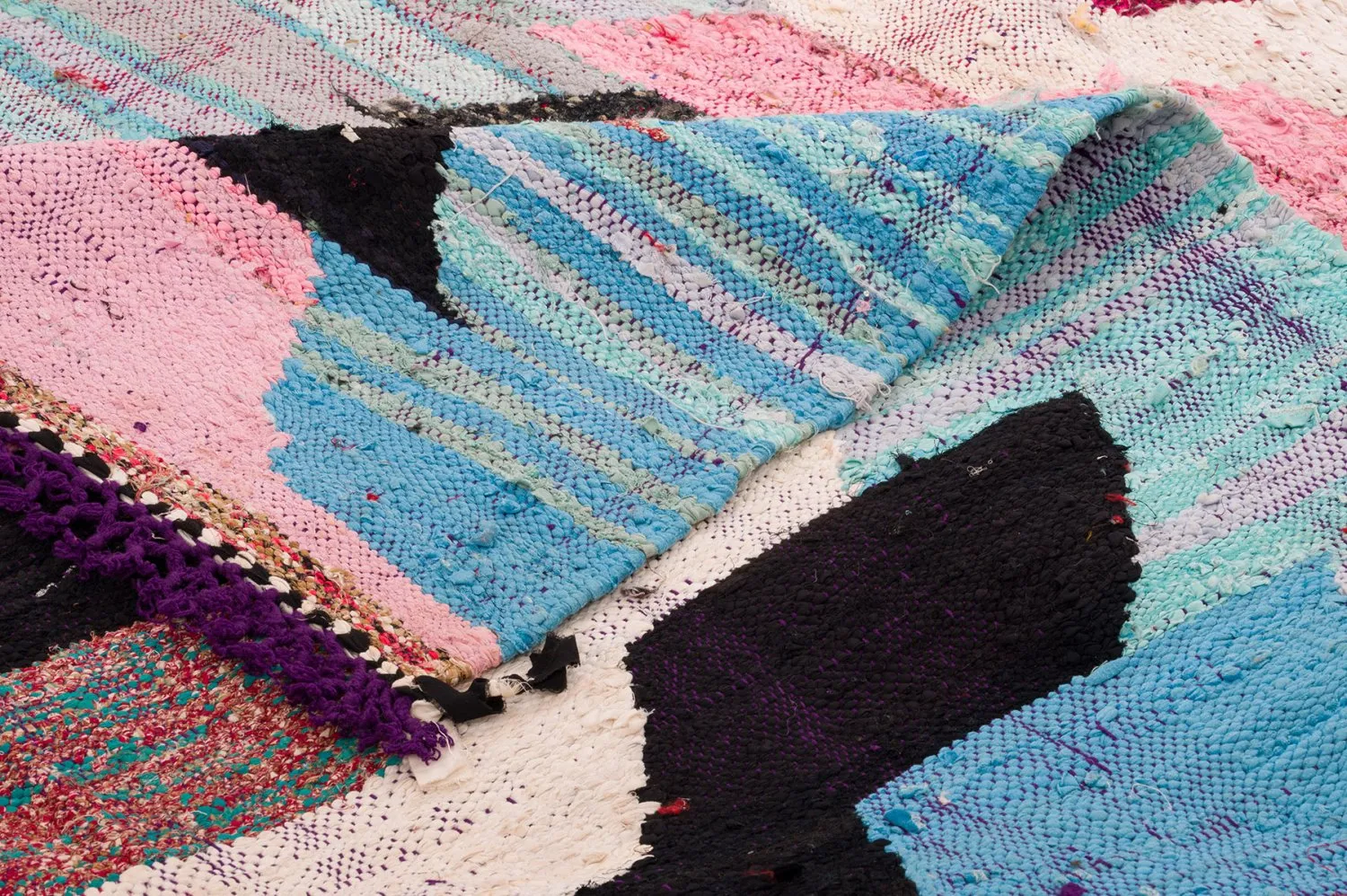 Marokkansk berber tæppe Boucherouite 150 x 310 cm