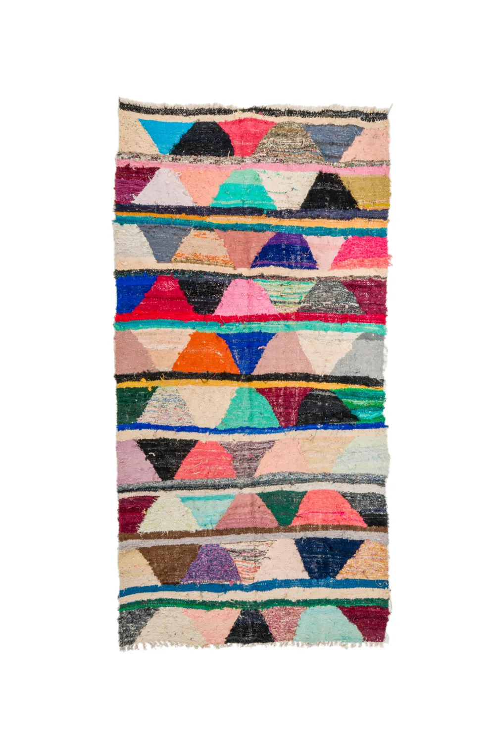 Marokkansk berber tæppe Boucherouite 135 x 270 cm