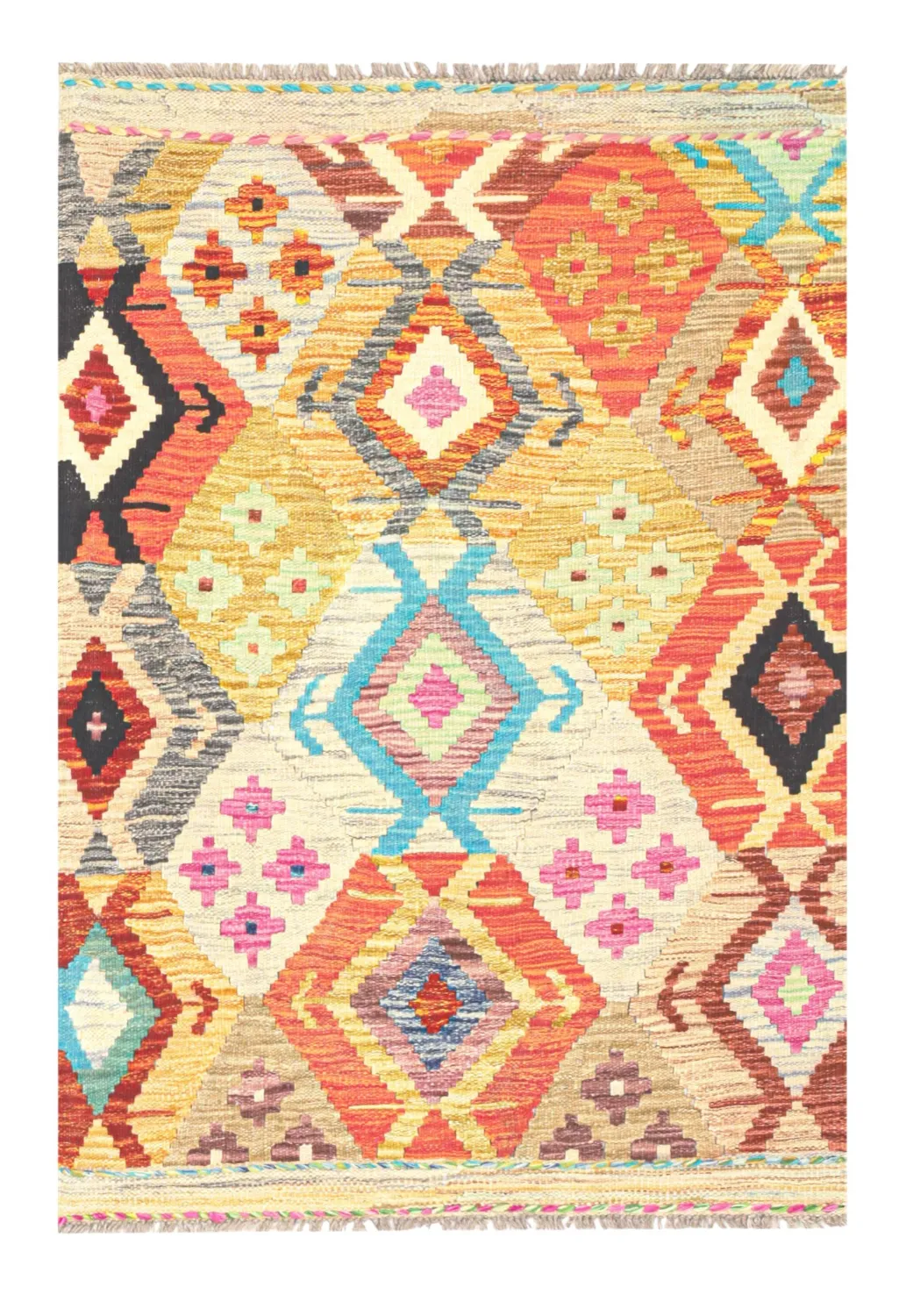 Orientalsk Tæppe - Vegi Kelim Hand Woven - 86 x 125 cm
