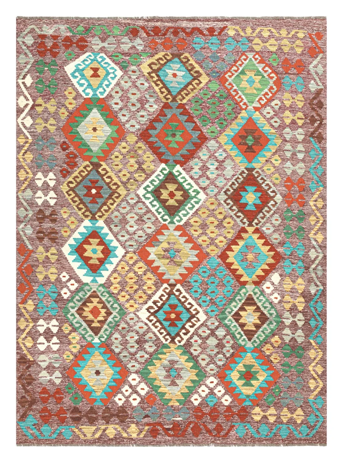 Orientalsk Tæppe - Vegi Kelim Hand Woven - 174 x 241 cm