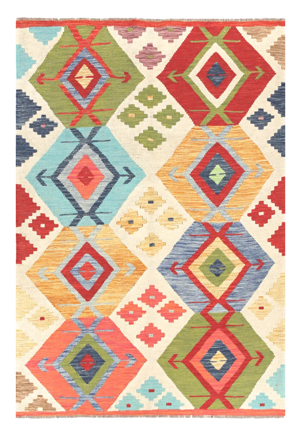 Orientalsk Tæppe - Vegi Kelim Hand Woven - 114 x 172 cm