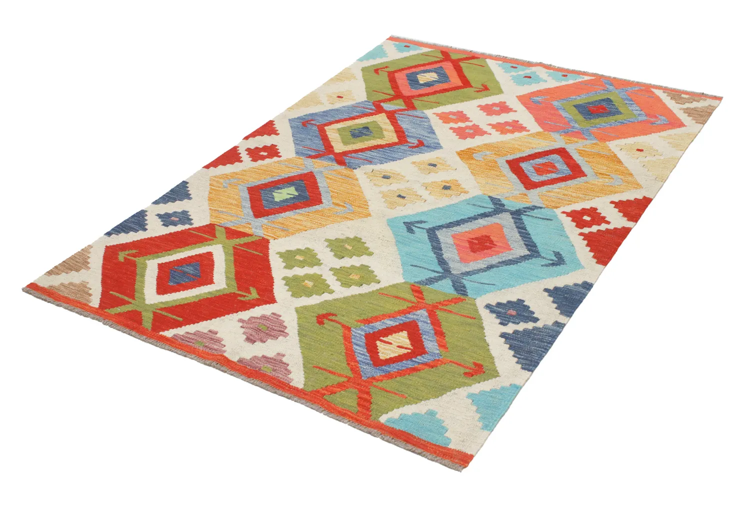 Orientalsk Tæppe - Vegi Kelim Hand Woven - 114 x 172 cm