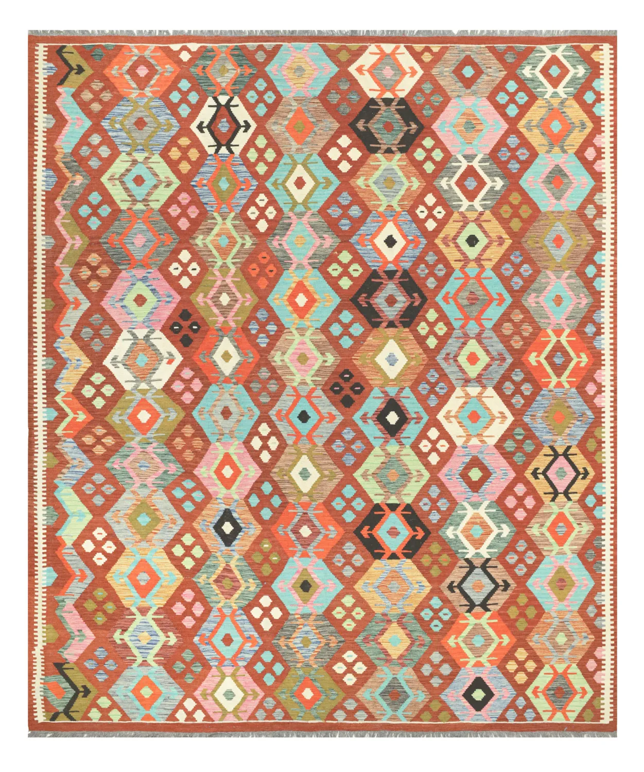Orientalsk Tæppe - Vegi Kelim Hand Woven - 253 x 295 cm