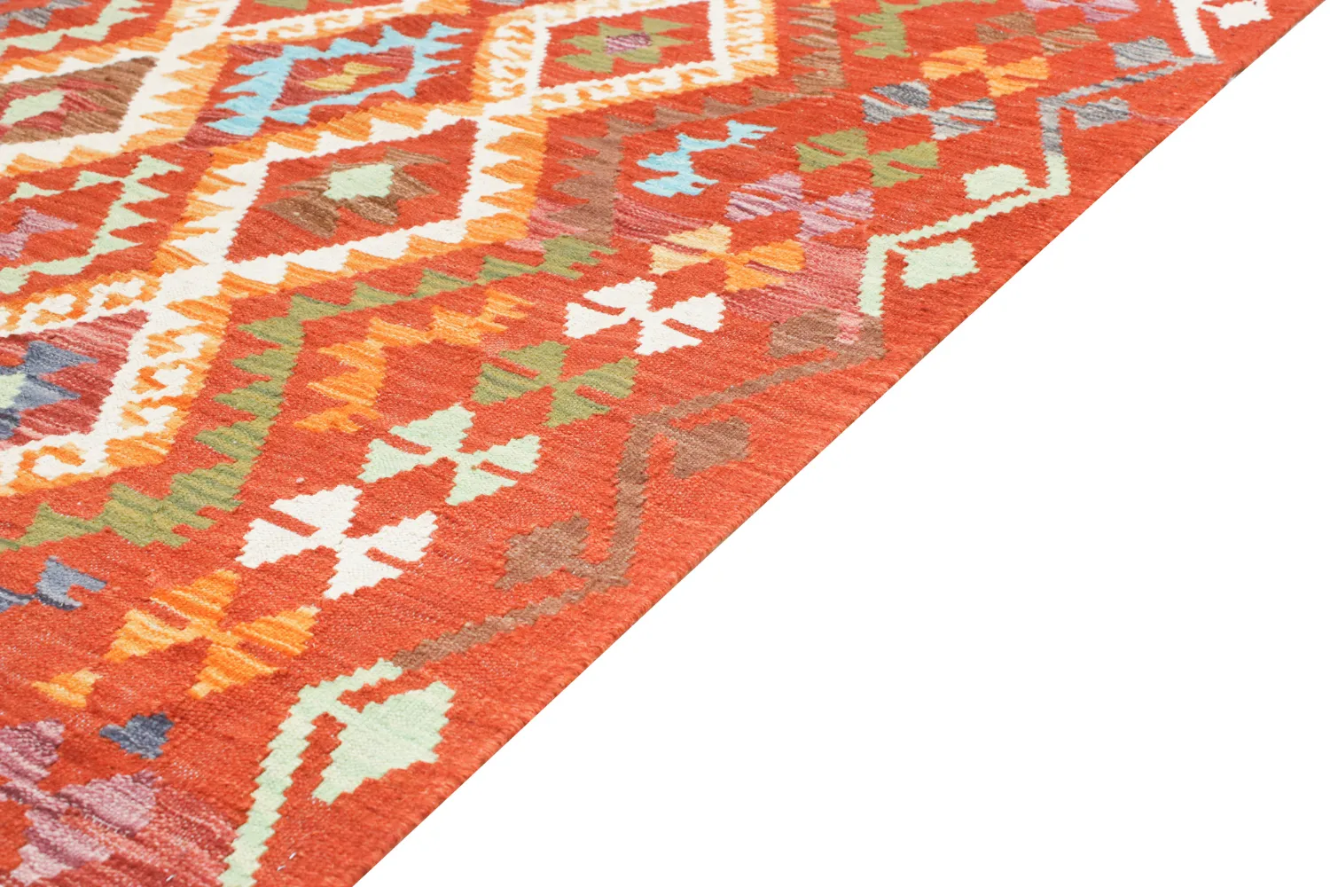Orientalsk Tæppe - Vegi Kelim Hand Woven - 130 x 176 cm