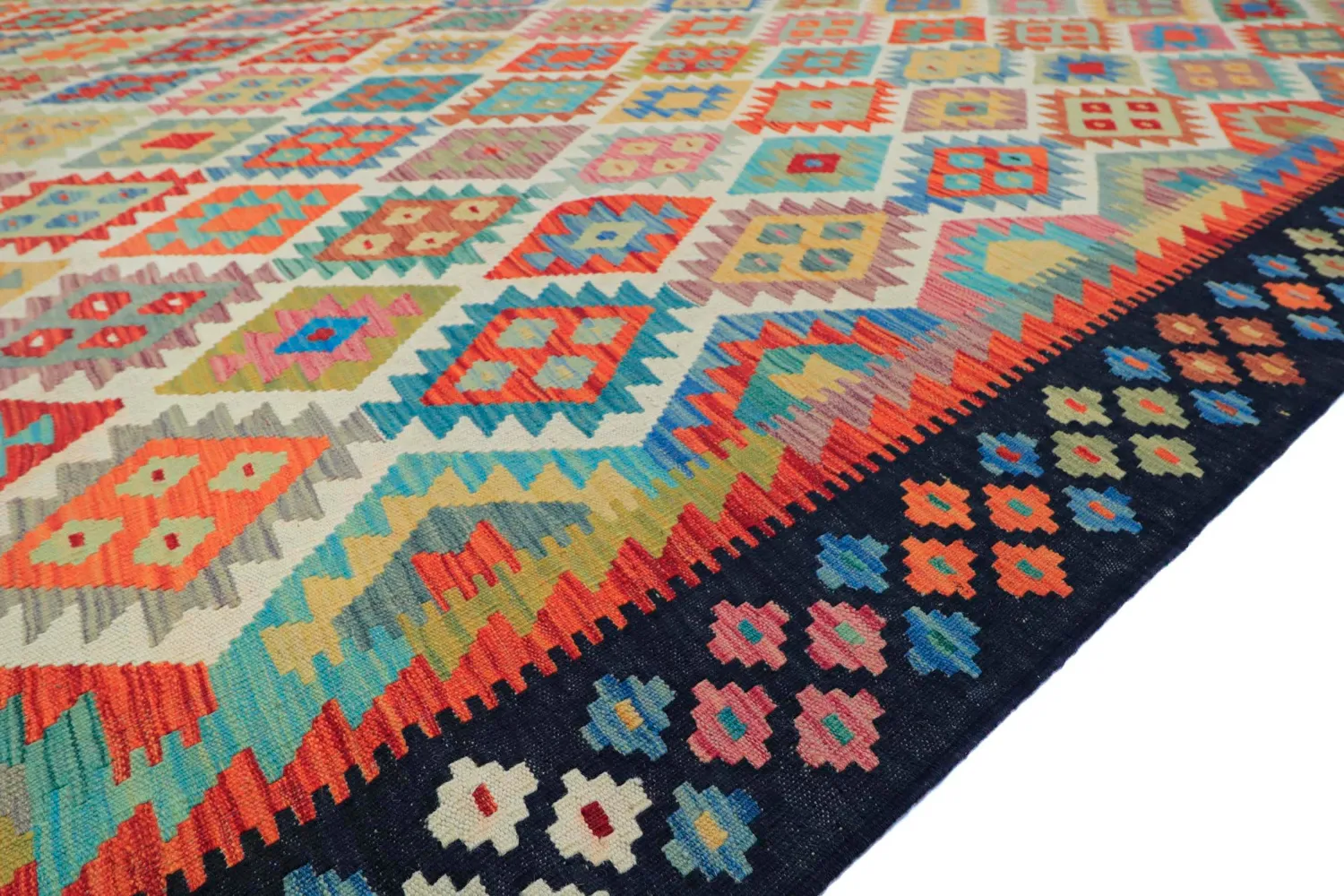 Orientalsk Tæppe - Vegi Kelim Hand Woven - 303 x 393 cm