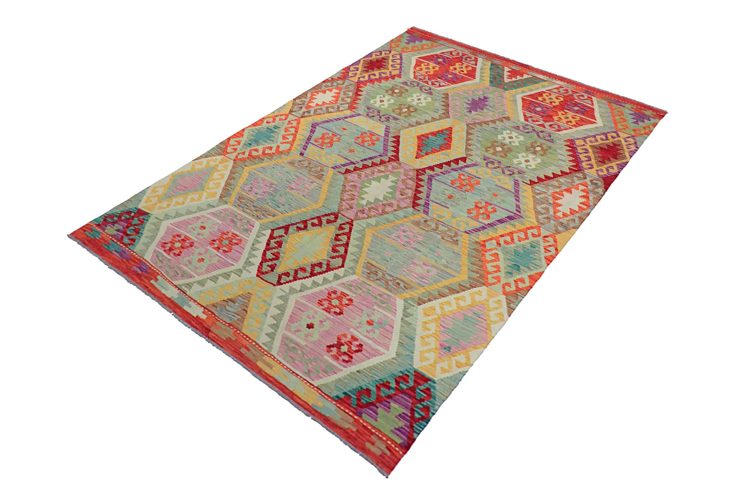 Orientalsk Tæppe - Vegi Kelim Hand Woven - 172 x 256 cm