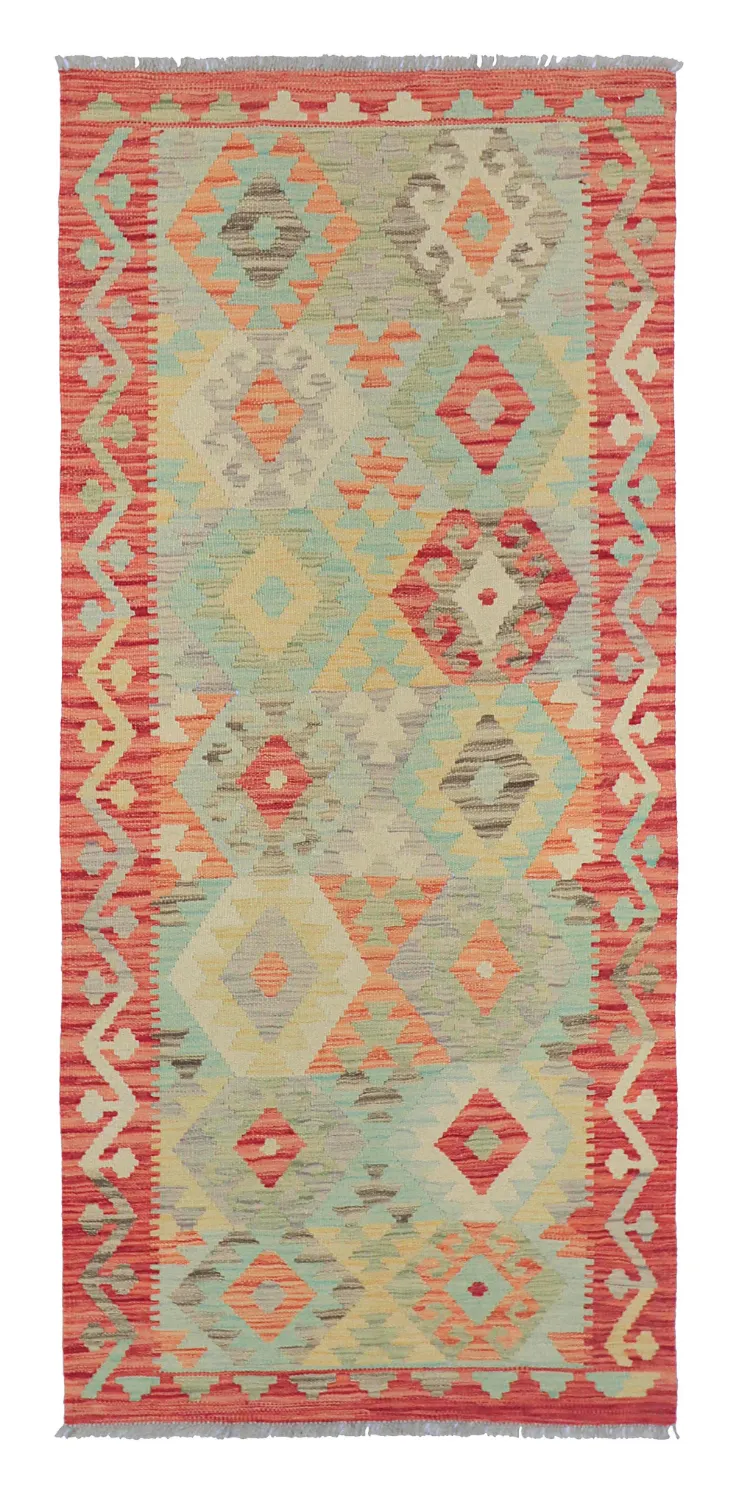 Orientalsk Tæppe - Vegi Kelim Hand Woven - 88 x 199 cm