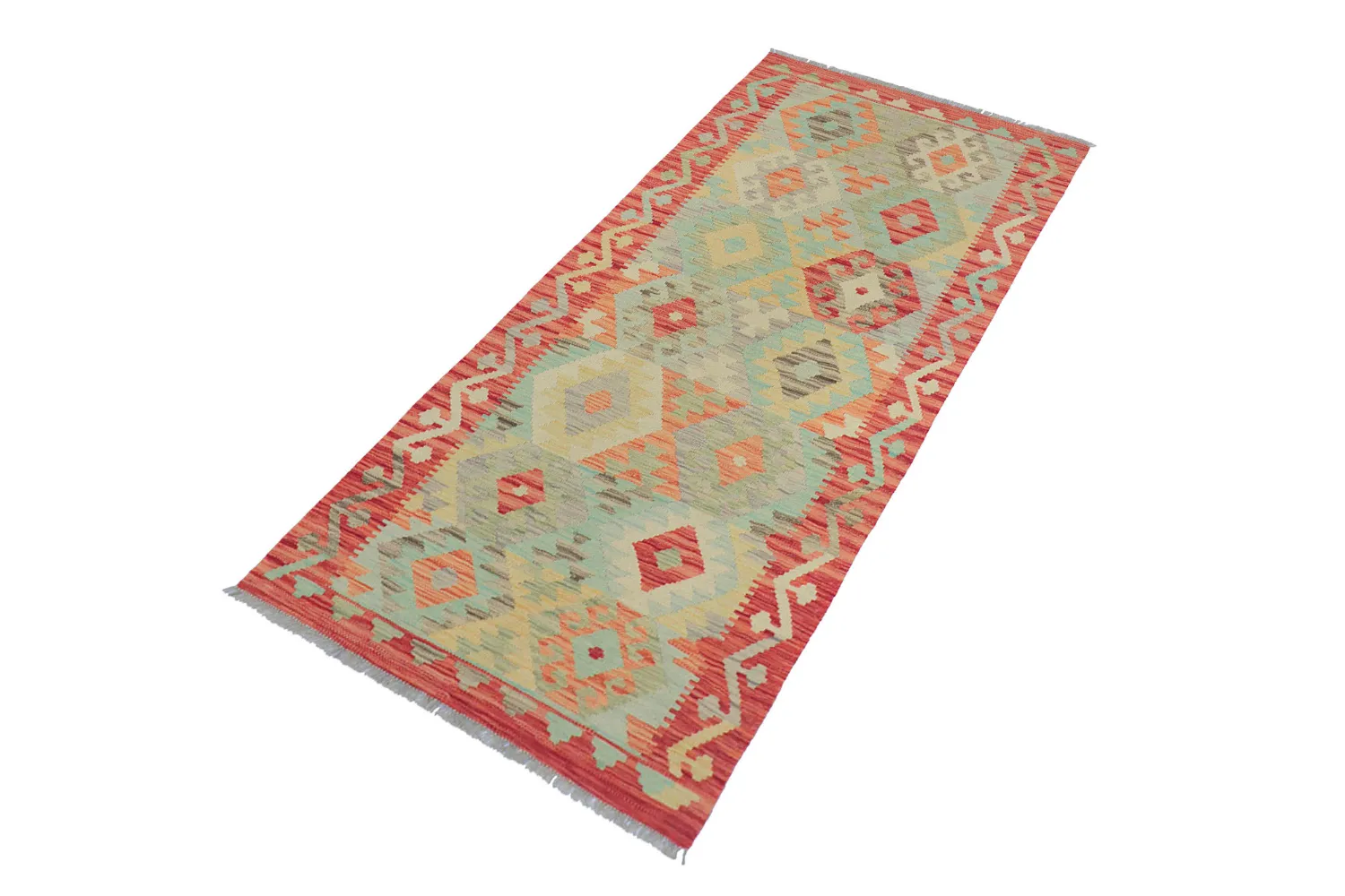 Orientalsk Tæppe - Vegi Kelim Hand Woven - 88 x 199 cm