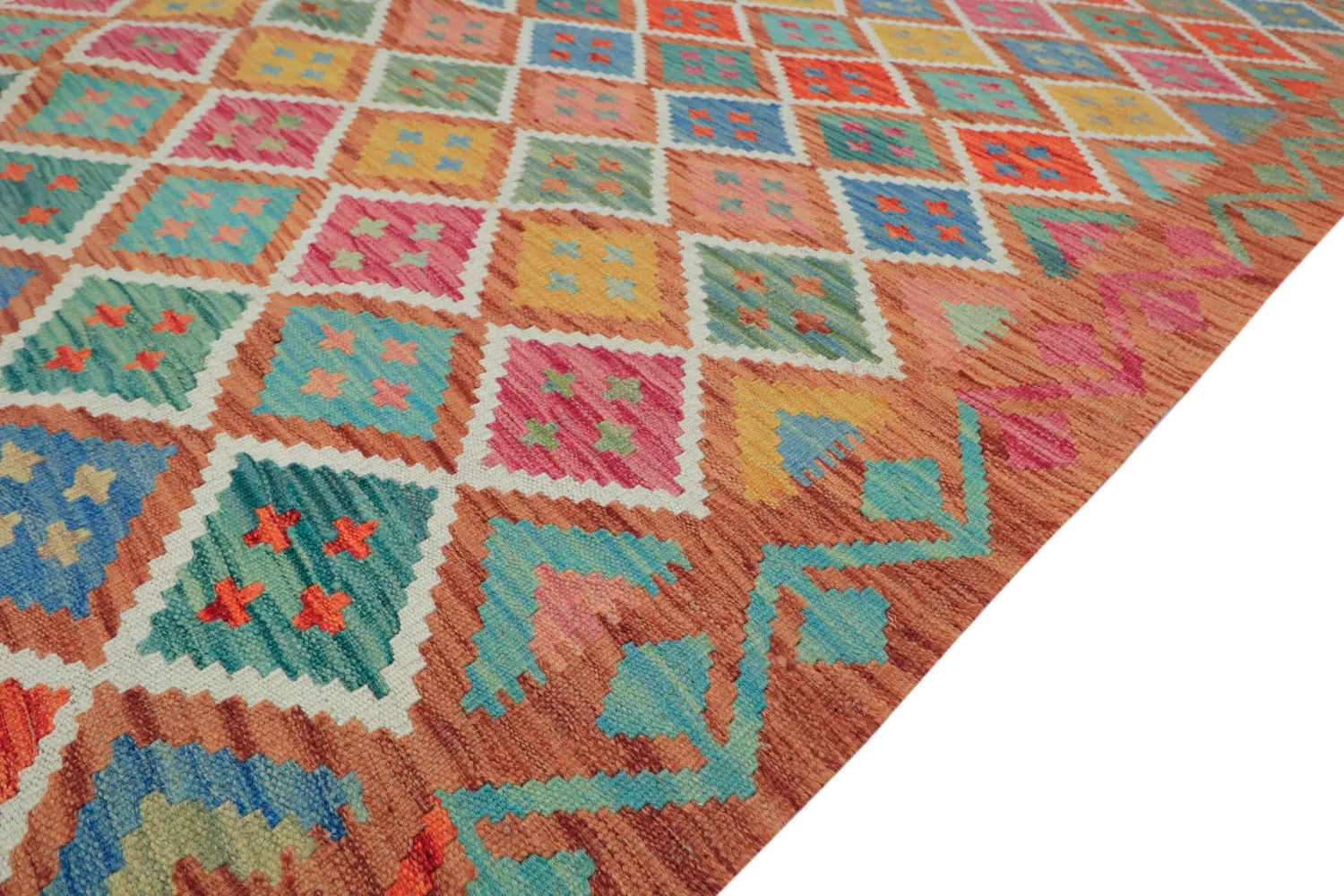 Orientalsk Tæppe - Vegi Kelim Hand Woven - 202 x 294 cm