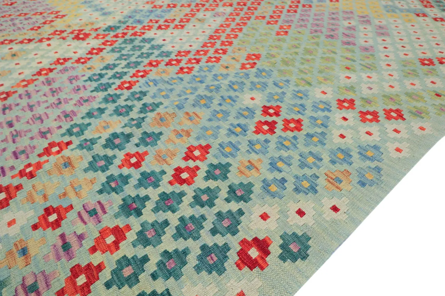 Orientalsk Tæppe - Vegi Kelim Hand Woven - 211 x 288 cm