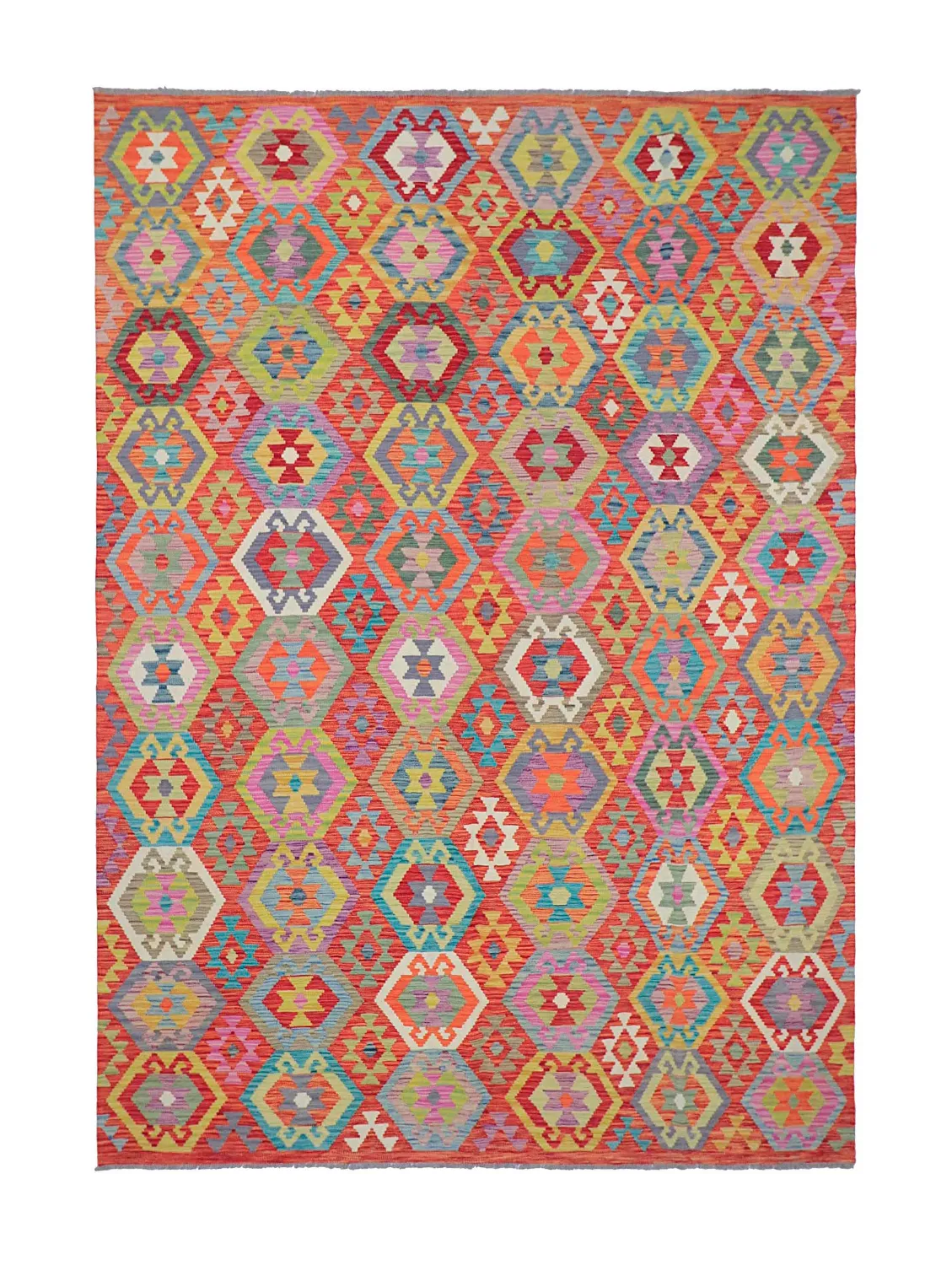 Orientalsk Tæppe - Vegi Kelim Hand Woven - 203 x 296 cm