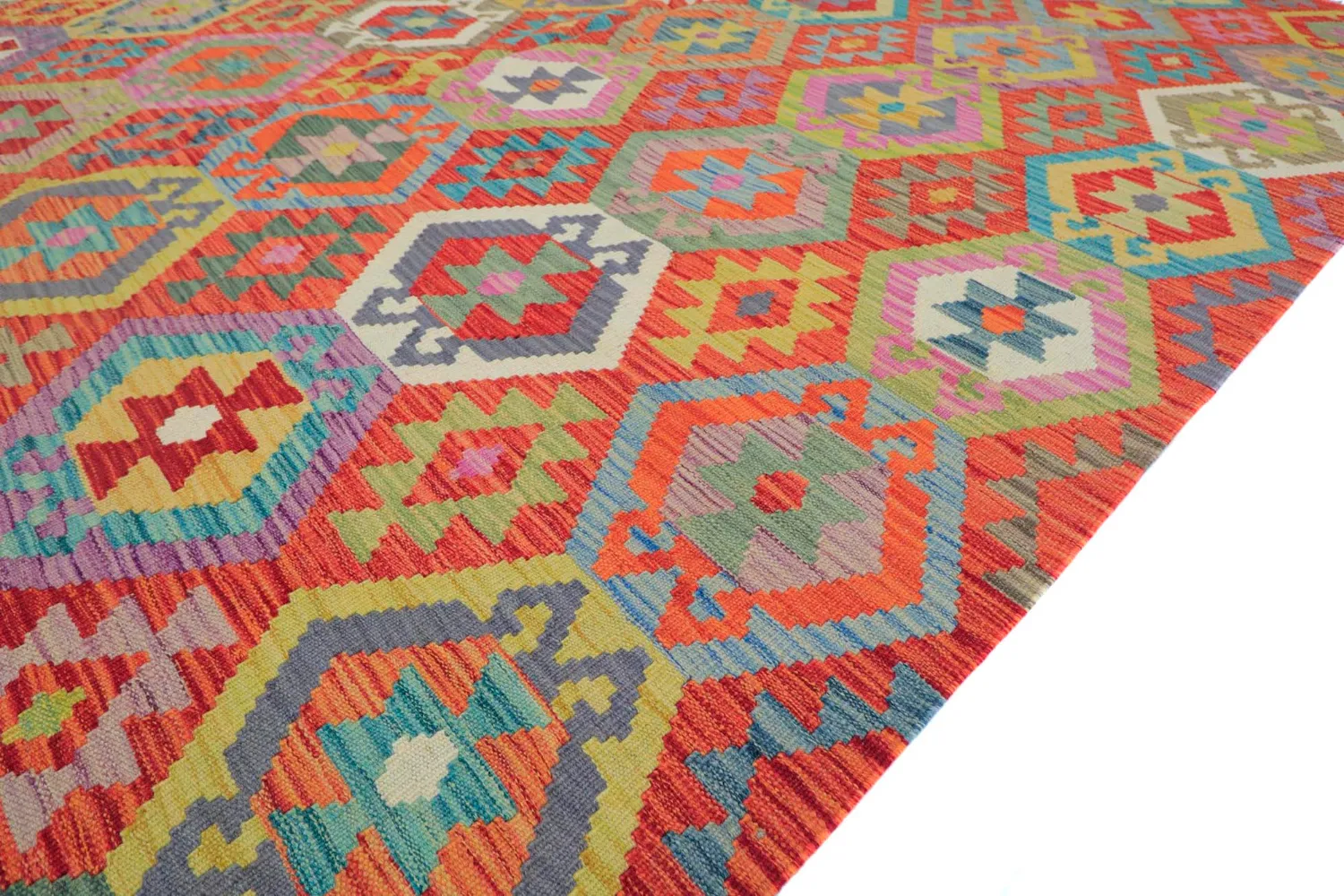 Orientalsk Tæppe - Vegi Kelim Hand Woven - 203 x 296 cm