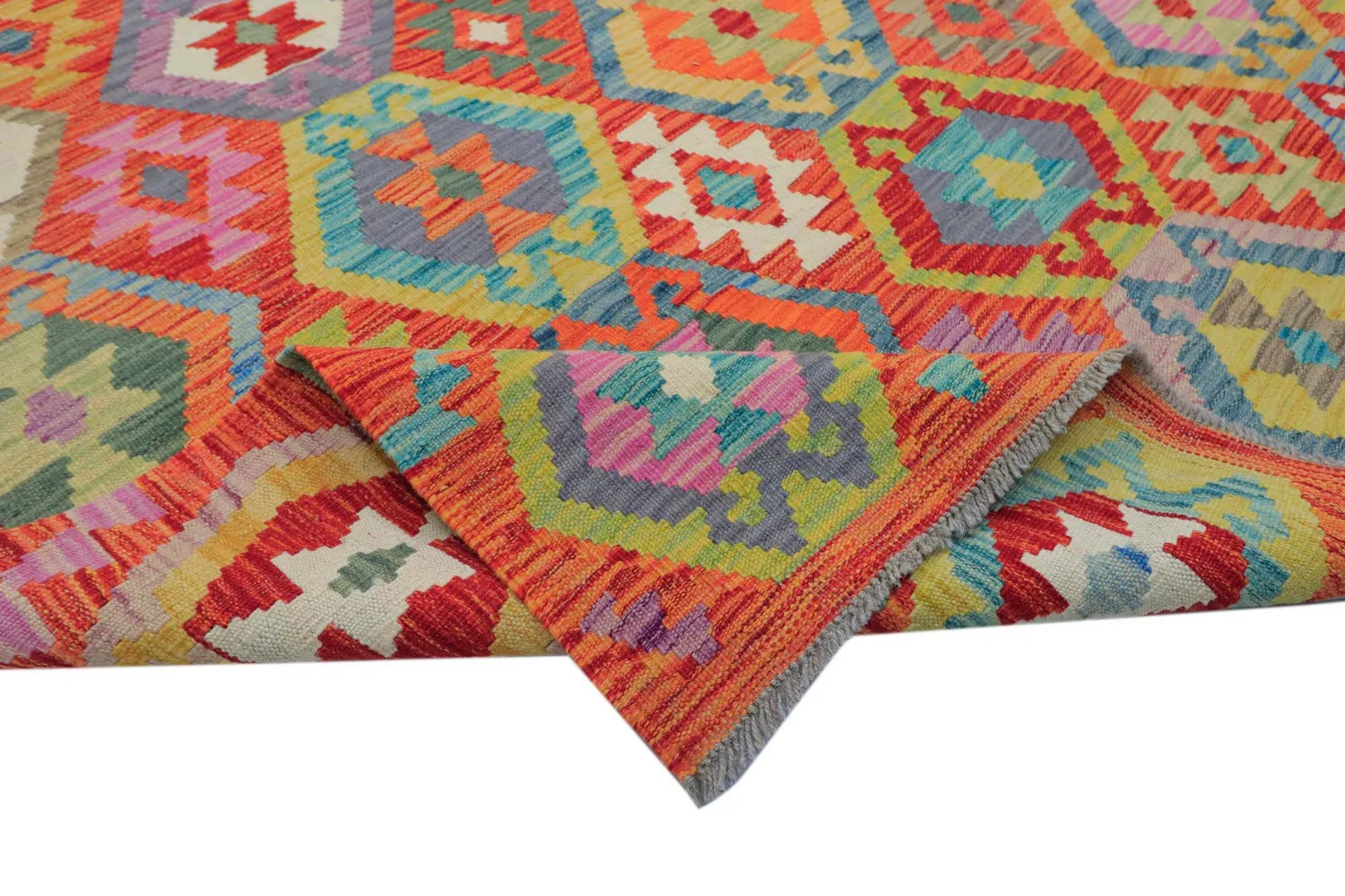 Orientalsk Tæppe - Vegi Kelim Hand Woven - 203 x 296 cm