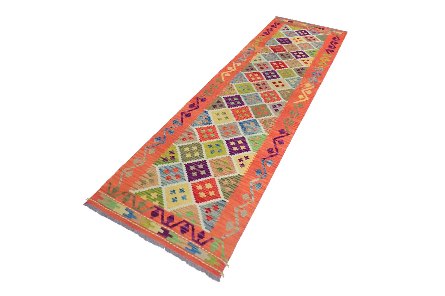 Orientalsk Tæppe - Vegi Kelim Hand Woven - 79 x 298 cm