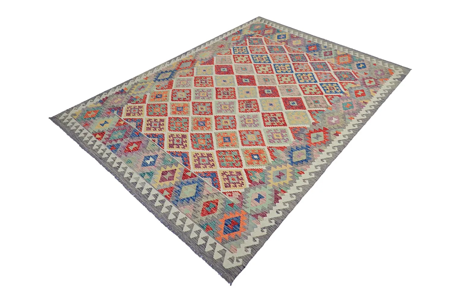Orientalsk Tæppe - Vegi Kelim Hand Woven - 207 x 291 cm